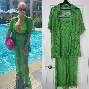 PLT Lime Green Mesh Ensemble